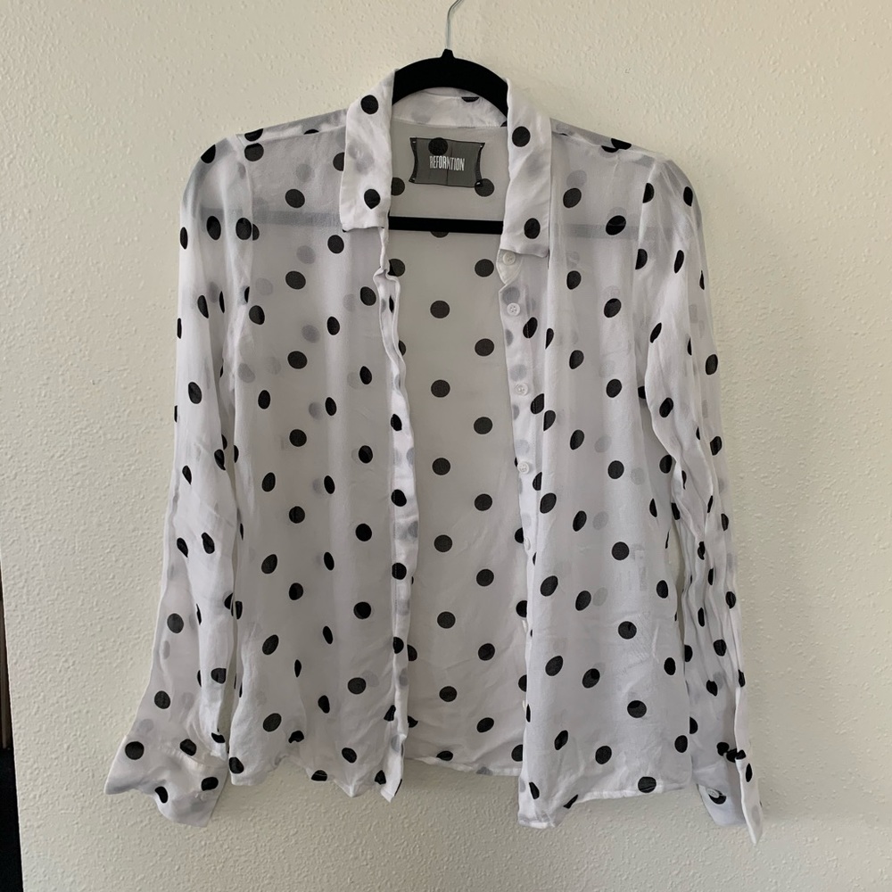 Reformation blouse size small